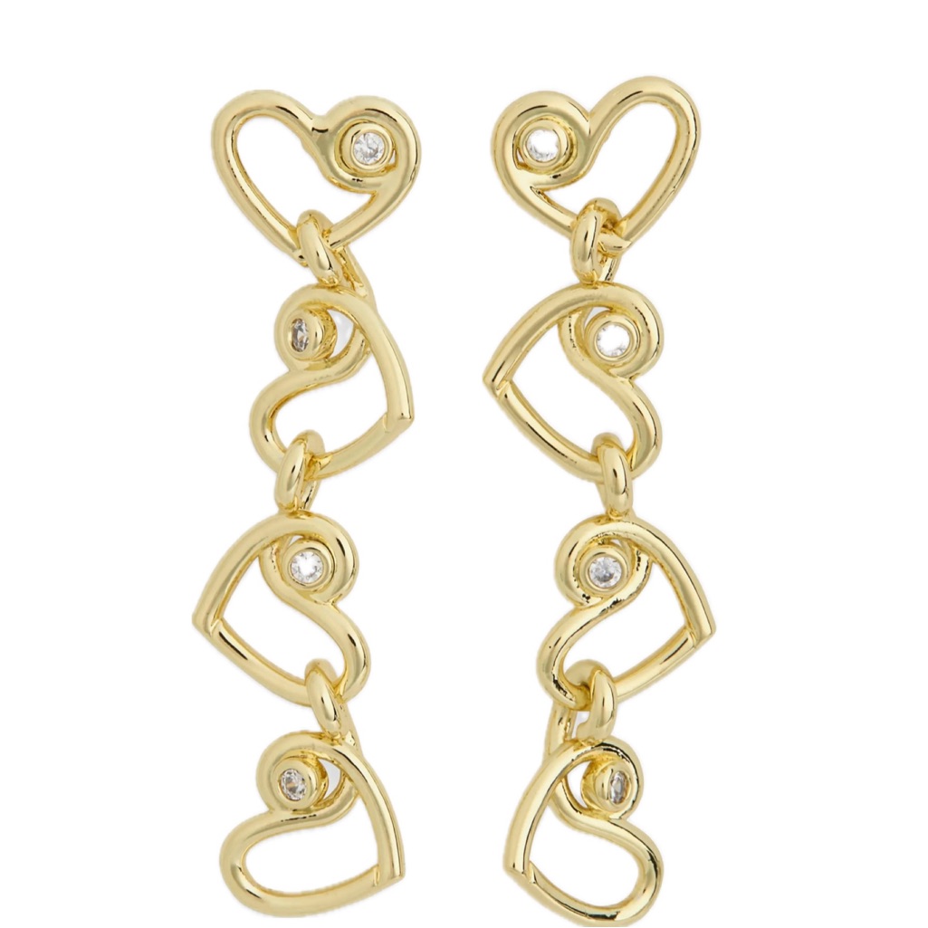 Covet Hearts Cubic Zirconia Linear Drop Earrings 15$